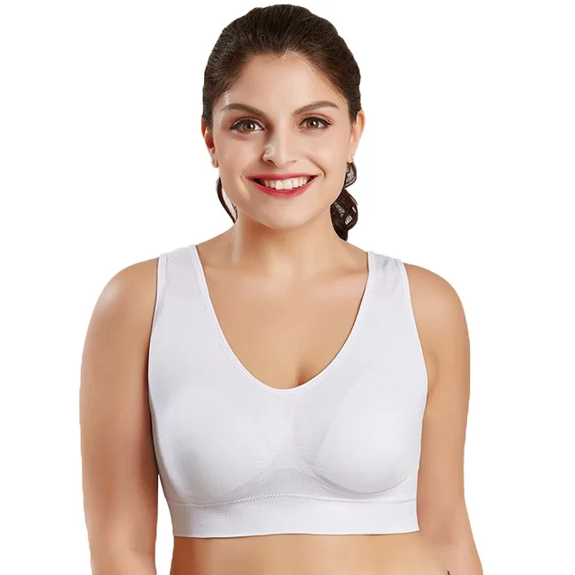VEQKING M XXL XXXL 4XL 5XL 6XL Big Size Sports Bra,Black White