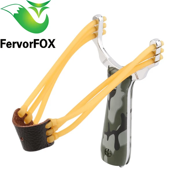 Powerful Aluminium Alloy Slingshot Crossbow Hunting Sling Shot Catapult Camouflage Bow Catapult Outdoor Camping Travel Kits