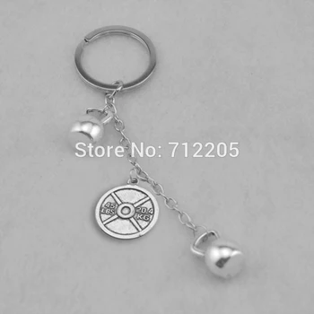 

30pcs a lot fashion beauty sport Kettle bell with 45LBS 20.4KG Gym Key chain(K100537)