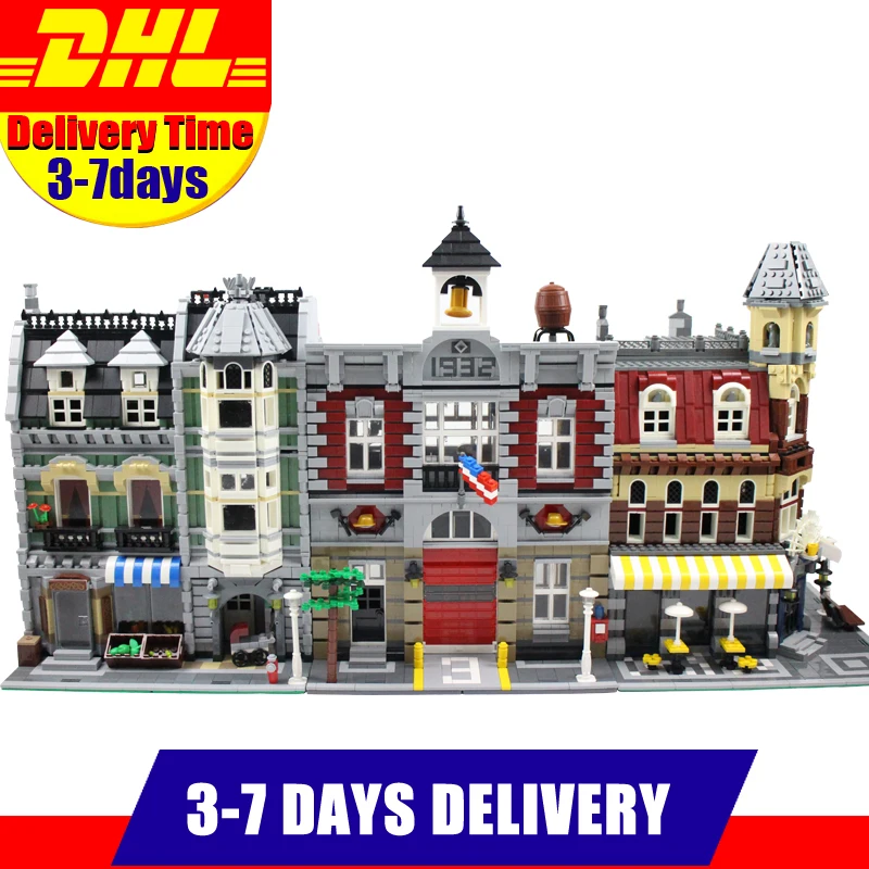 

LEPIN 15002 Make Create Cafe Corner 15004 Fire Brigade 10197 LEPIN 15008 Green Grocer 10185 Building Blocks Bricks Set Gift Toys