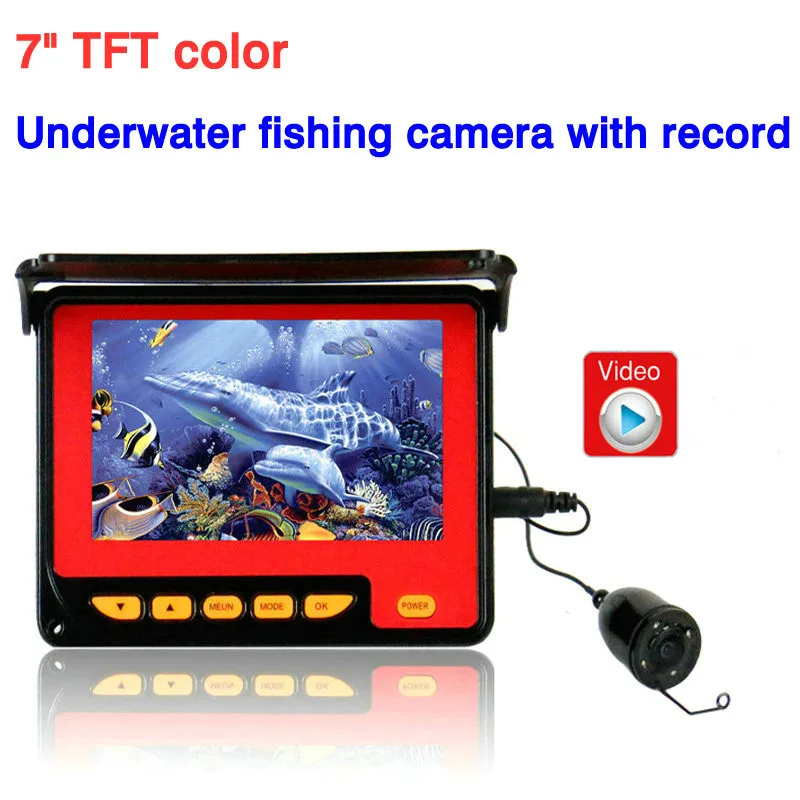 20M 4.3" Color Monitor HD Underwater Fishing Camera Recording Underwater Video Camera with 4pcs