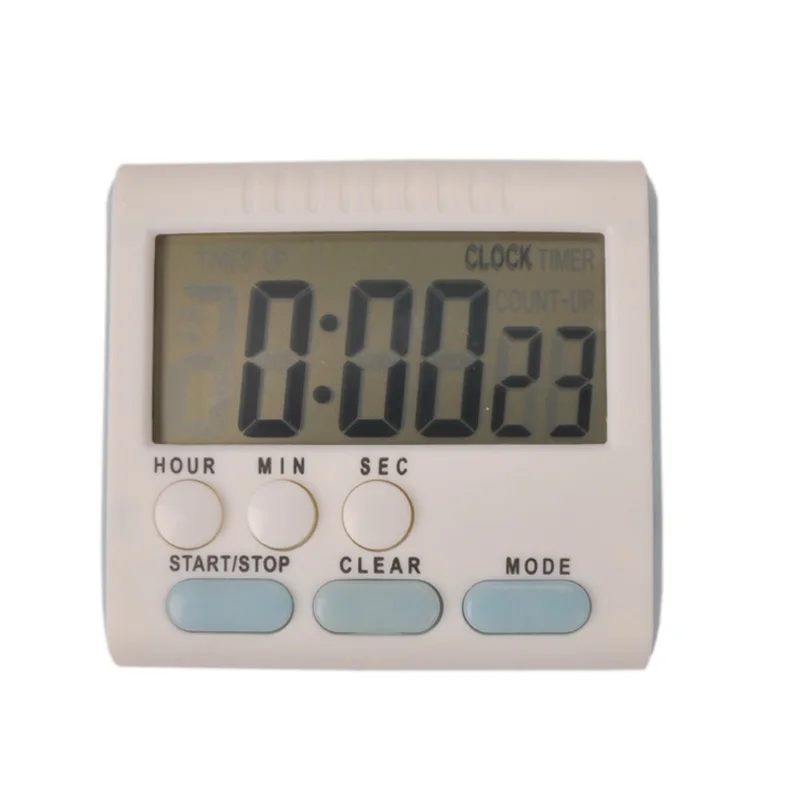 

Digital Kitchen Timer, Cooking Timer, LCD Large Screen Timer, Laboratory Learning Cake Stands Magnetic White
