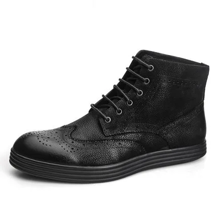 

Autumn English wind, Martin boots, men's leather, Bullock carved men's boots, high shoes, boots, retro boots tide