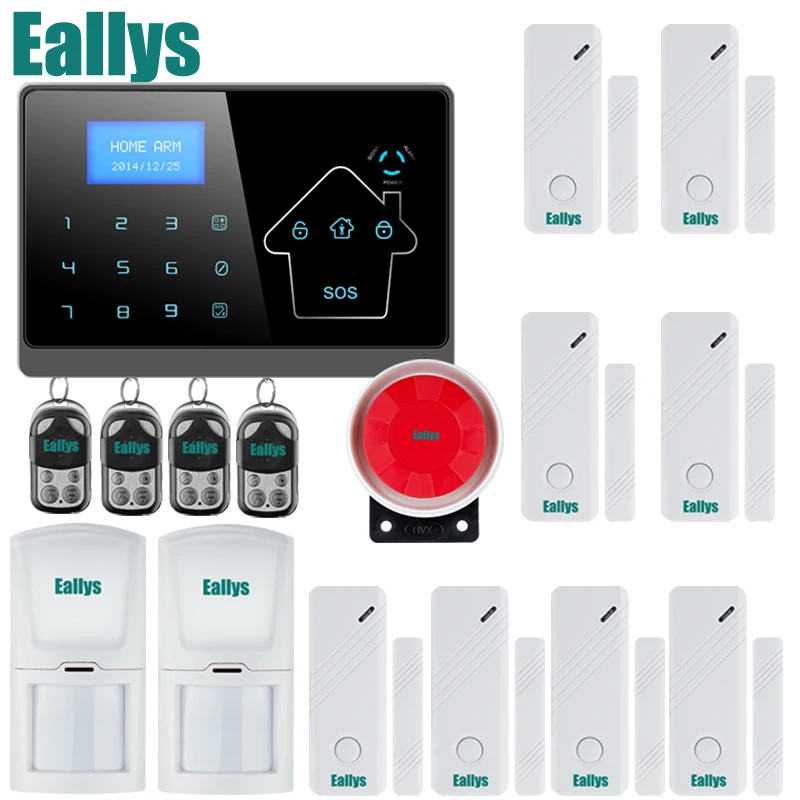 IOS Android APP Touch Screen Panel+LCD Display Wireless GSM PSTN Home Security Burglar Smart Magnetic Android APP Alarm System 2017 etiger intelligent android ios app remote control wireless home security pstn gsm alarm system kit large lcd screen