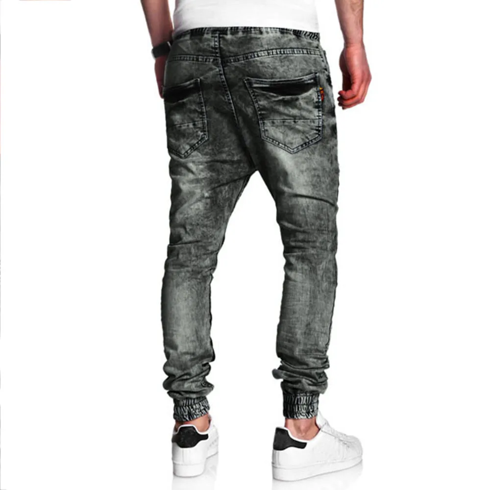 Pantalon cuir homme мужские модные повседневные Винтажные эластичные потертые джинсы узкие джинсы kargo pantolon erkek 4,10