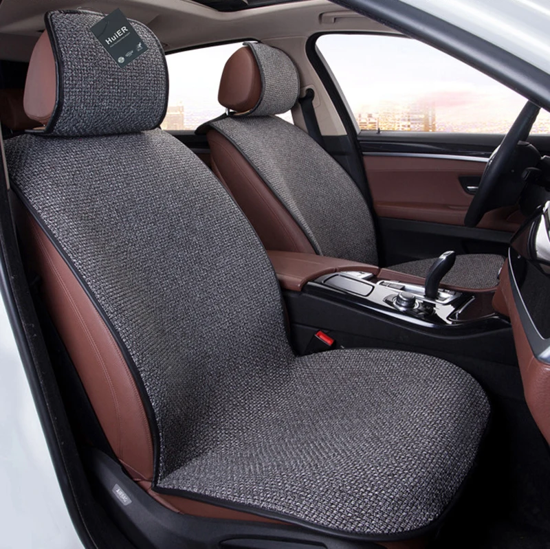 HuiER универсальные чехлы для сидений автомобиля льняной Чехол подушки сиденья автомобиля модные удобные 6 цветов автомобильный Стайлинг Защита для автомобильных сидений