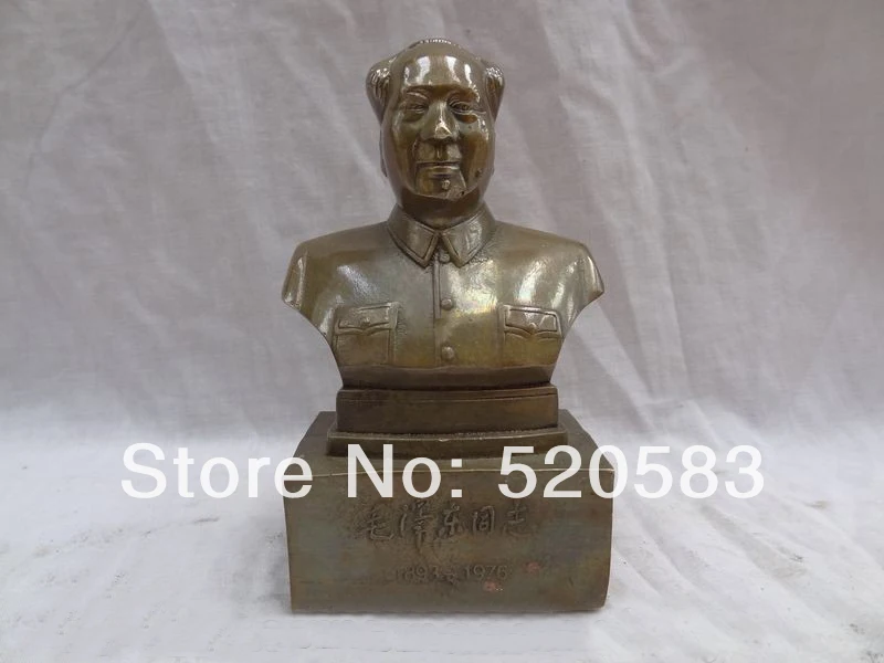 

Chinese Bronze Great Leader MaoZeDong Mao ZhuXi Chairman Head Statue