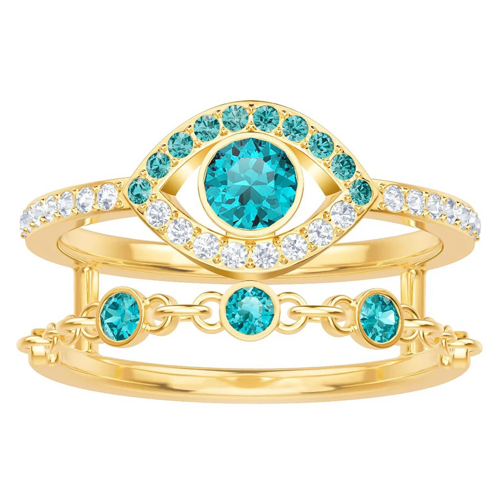

SWA RO 2019 New LAST SUMMER Ring Women's Lightweight And Charming Shiny Color Crystal To Send Mom Girlfriend Luxury Jewelry Gift