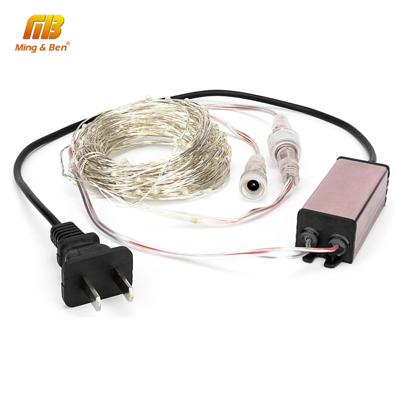 

10M LED String Light 100leds 3V Copper Wire LED Strip Waterproof DCPlug With 3-12V 12-36V For Christmas Holiday Party Decoration