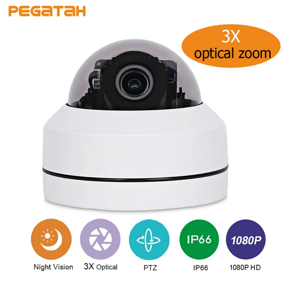 

1080P 3x zoom f=2.8-8mm Motorized Zoom 4 IN 1 CCTV PTZ Camera AHD TVI CVI CVBS Mini IR PTZ Dome Camera