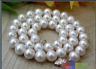 

Free shipping@@@@@ AAA 17" 11-12mm ROUND WHITE FRESHWATER PEARL NECKLACE