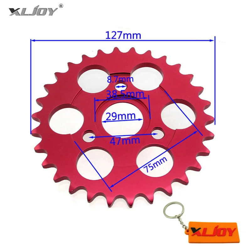 Xljoy Красный ЧПУ Алюминий 420 30 T Зуб заднее зубчатое колесо для цепи для Honda Z50A Z50 Z50R Z50J обезьяна велосипед