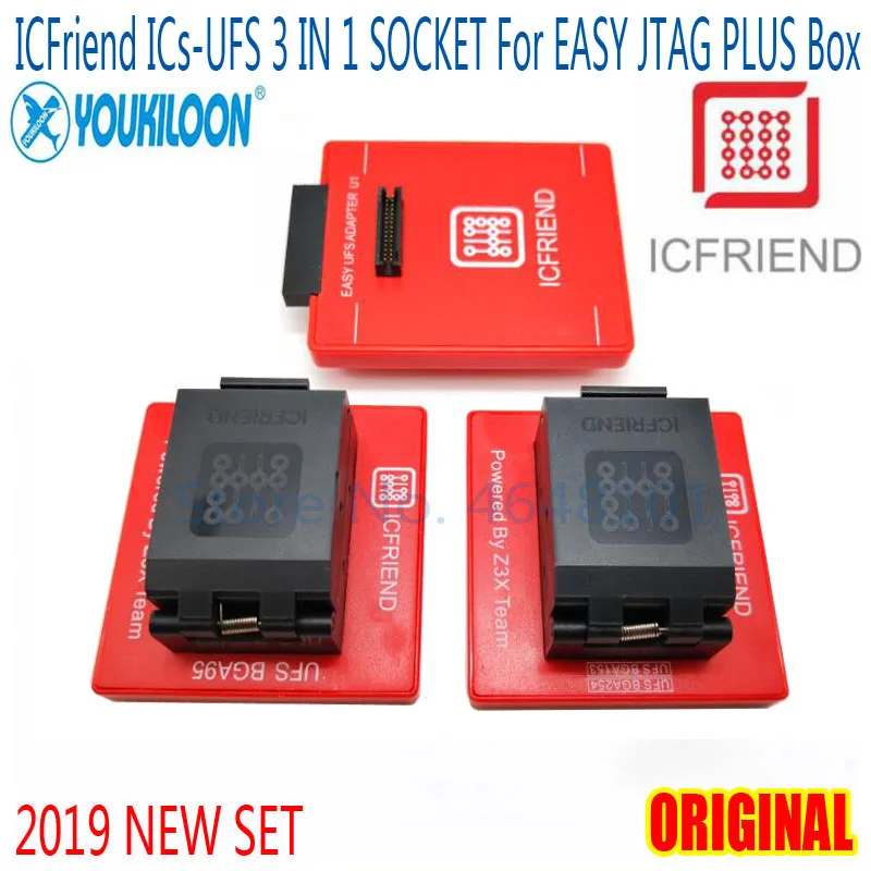 

2019 NEWEST ORIGINAL UFS adapters socket ICFriend ICs-UFS 3 IN 1 support UFS BGA254 BGA153 BGA95 with EASY JTAG PLUS Box work