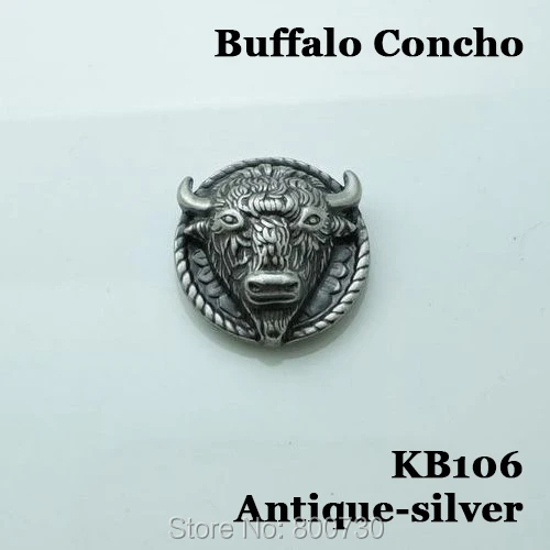 KB106) 10 шт. 1 ''(2,6 см) Западная голова буйвола Conchos Leathercraft