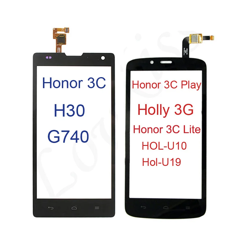Передняя панель 3C Lite для Huawei Honor G740 сенсорный ЖК дисплей с дигитайзером и