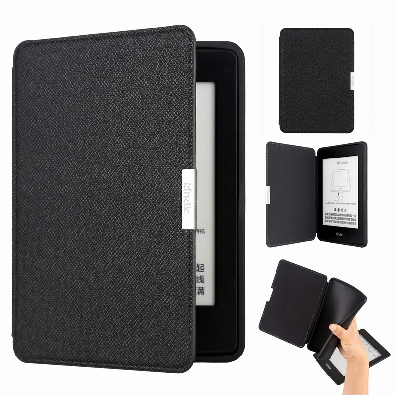 

WK DESIGN Paperwhite 1/2/3 Case Kindle PU leather with soft TPU Cover Auto Wake Up/Sleep 6inch with Screen Protector Fundas Case