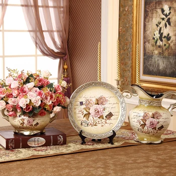 

decoration Home Furnishing ceramic vase three sets of luxury living room decoration wedding ceremony