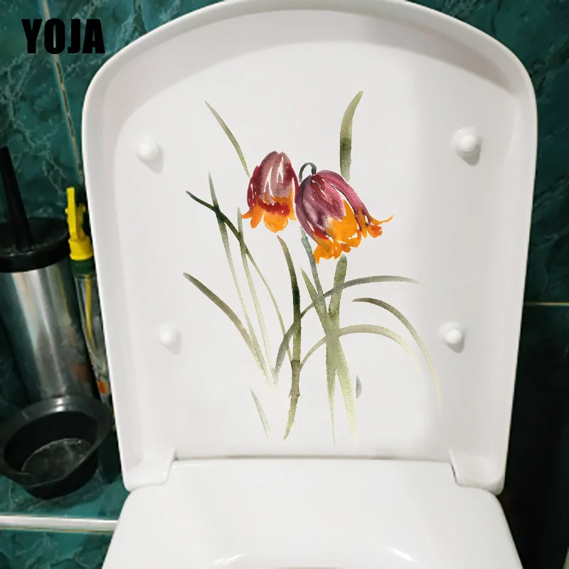YOJA x см красивый цветочный акварель Классический туалет модный Настенный декор