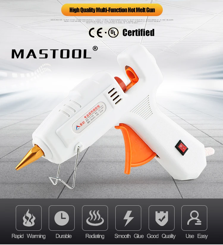 110V 220V 240V 30W DIY Mini Hot Melt Glue Gun High Temperature Hot Melt Stainless Steel Copper Muzzle Glue Gun