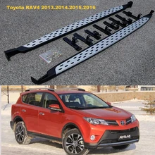 Для Toyota RAV4 2013. автомобиля бег Панели авто боковые шаг бар педали Высокое качество Фирменная Новинка зерна дизайн Nerf