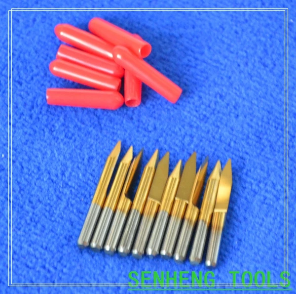 10pieces 3.175*20degree*0.8mm coating v type flat bottom carving tools cnc router bits For acrylic PVC MDF | Инструменты