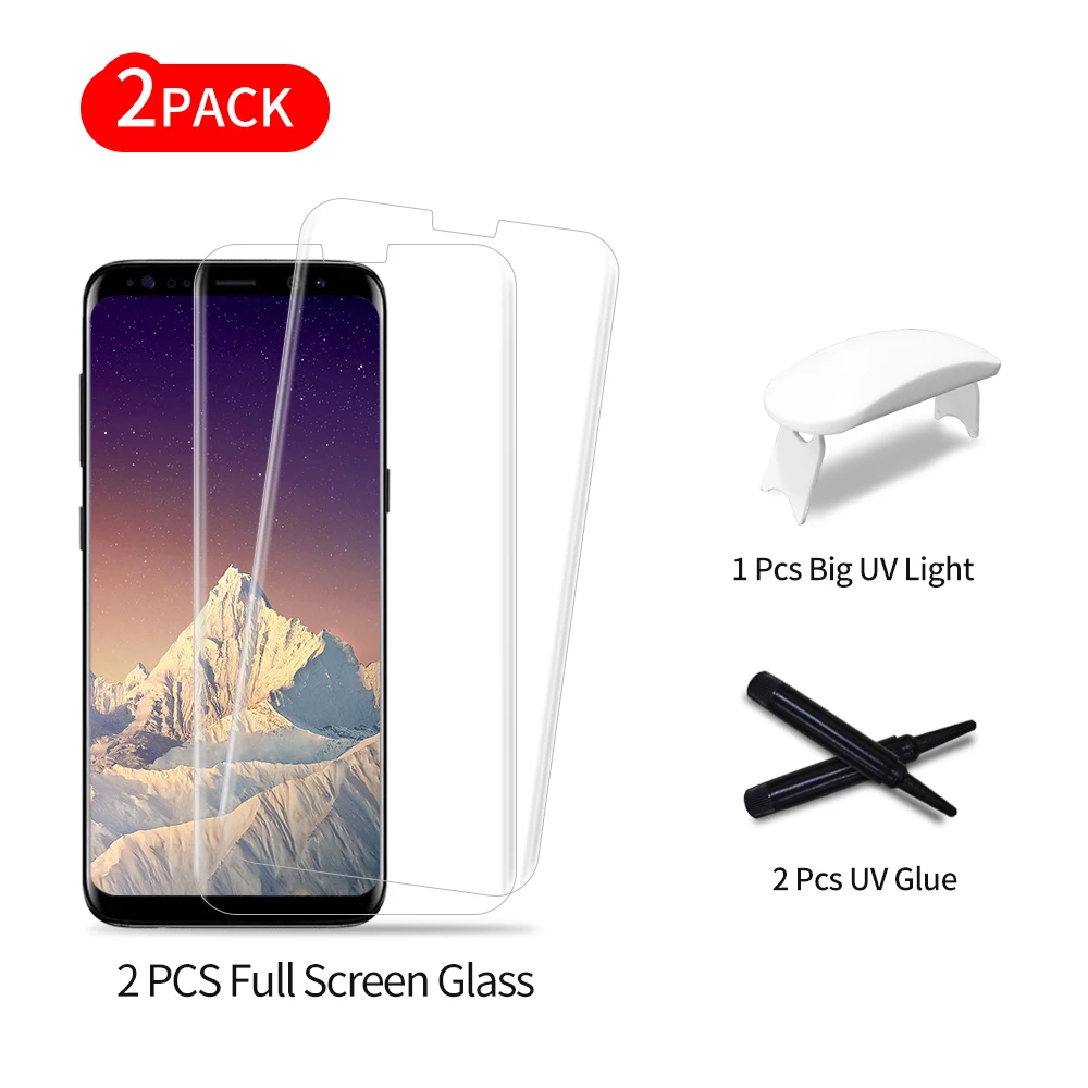 3D Full Screen Liquid Full Glue Tempered Glass Film for Samsung Galaxy Note9 Full Screen Coverage Liquid Uv Screen Protector