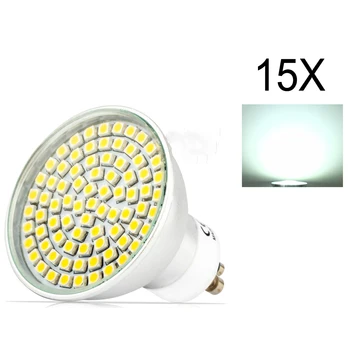 

15X Aluminum High Bright Energy Saving AC195-240V SMD 3528 LED Spotlight GU10 LED Bulb 5W LED Bulbs Light Spotlight High quality