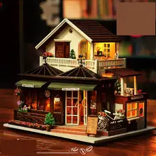 Большая Diy игрушка для мальчика и девочки Diy Кукольный дом деревянная Сборная модель игрушки Diy детские развивающие Diy игрушечный дом с Led светильник музыка