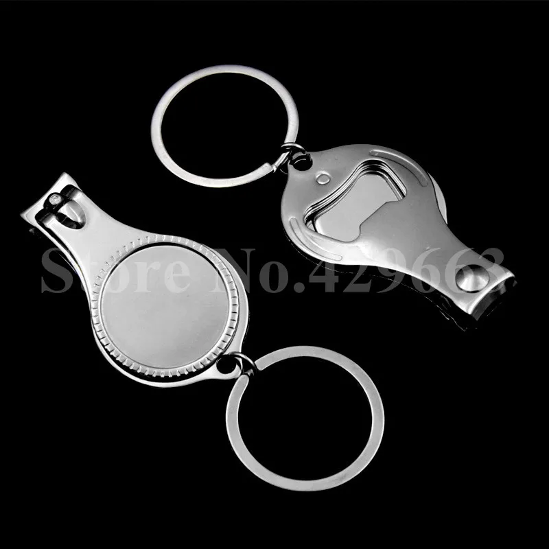 100pcs/lot Metal Three in One Nail Clipper Keychains Cutter Bottle Opener Keyrings Custom LOGO | Украшения и аксессуары