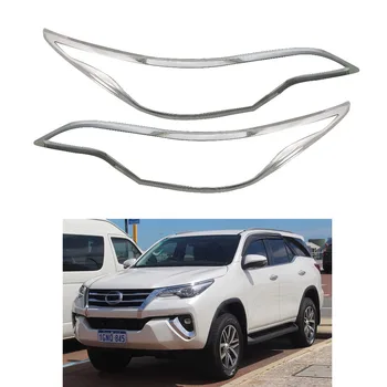 

For Toyota Fortuner 2015 2016 2017 2018 AN150/AN160 ABS Head Light Lamp Cover Trim Frame Protector Sticker Car Styling Accessory