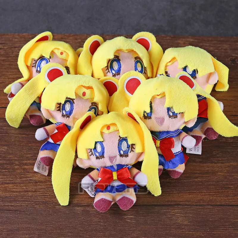 

Sailor Moon Tsukino Usagi Chibi Usa Plush Toys Soft Stuffed Dolls Pendants 10pcs/lot