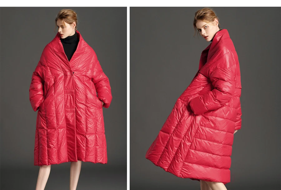 Модная элегантная женская парка зимняя куртка 90% Женская парка s длинный пуховик теплое женское плотное пальто Изысканная одежда топы