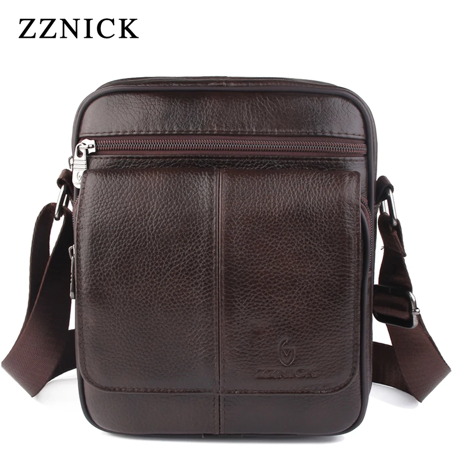 

ZZNICK 2019 New Cow Leather Men Messenger Bag Casual Business Vintage Men's Bag Genuine Leather Shoulder Bag Crossbody Bag 8015*