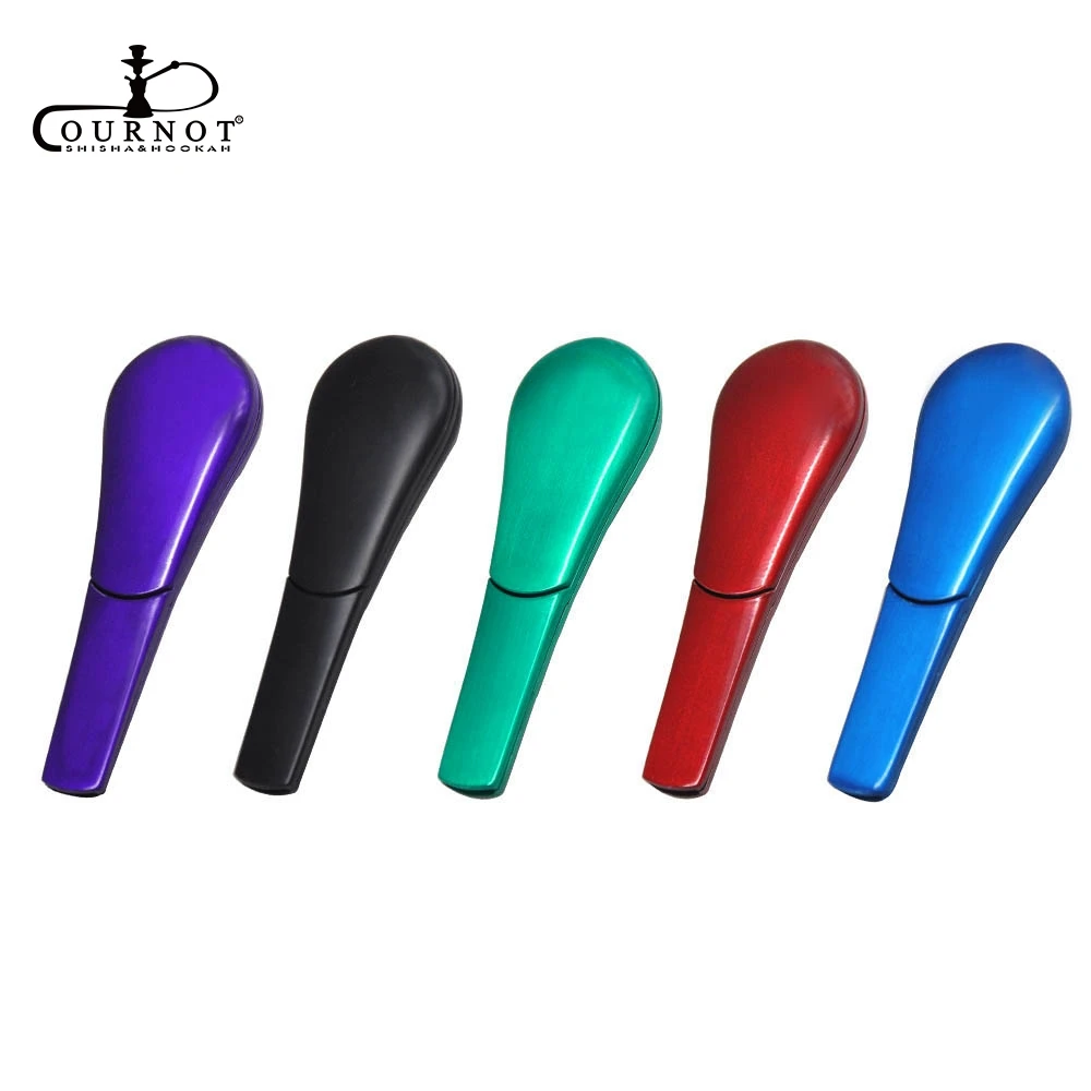 

COURNOT Spoon Style Metal Smoking Tobacco Pipe 96MM Zinc Alloy Tobacco Herb Pipe Smoke Hand Spoon Pipe Accessories Pocket Size