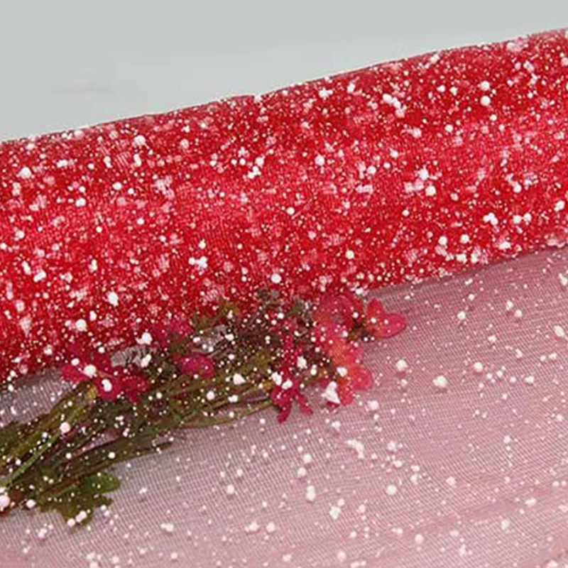 Снежная точка марля цветок оберточная бумага материал упаковка букета Пряжа Материал Подарочная упаковка 1 рулон украшение в виде свадебного букета