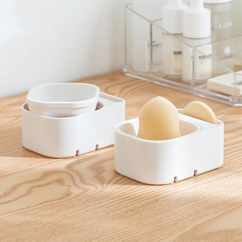 

Dustproof Makeup Sponge Holders Puff Display Stand Egg Sponge Drying Holder Bracket Make Up Storage Puff Cosmetic Organizer