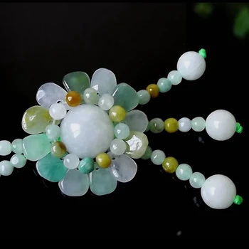 

Fashion Bohemian Jewelry Natural Stone Knotted Matching Drop Pendant Necklaces Women Beads Necklace Chinese jade charm Handmade