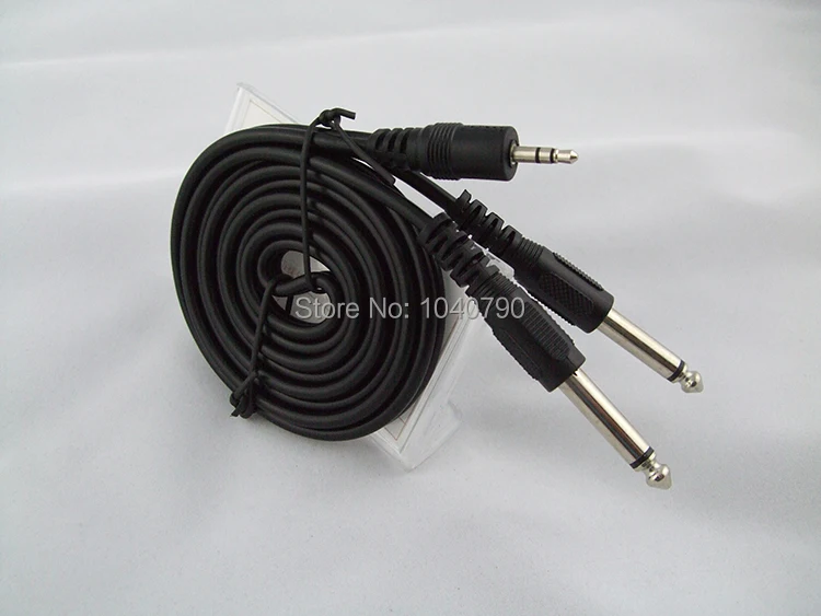 

3.5 mm to dual 6.3/6.5 A second audio line Mixer cables Audio and video signal cable 1.5M 4.9ft Mixer cables