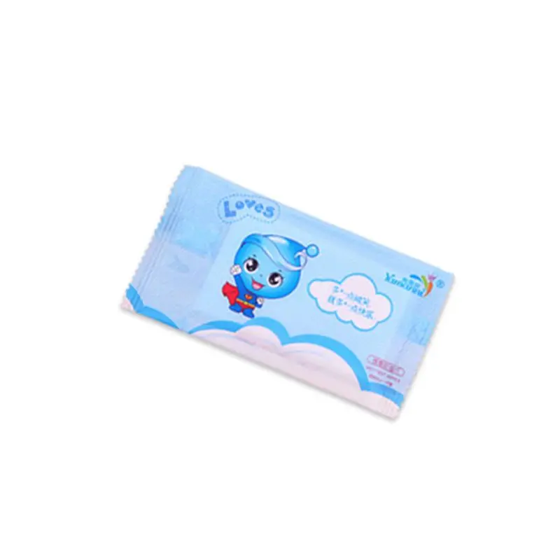 

1 Bag Disposable Baby Wet Wipes Travel Portable Kids Child Hand Mouth Tissues Cartoon Happiness Superman Printed Individually