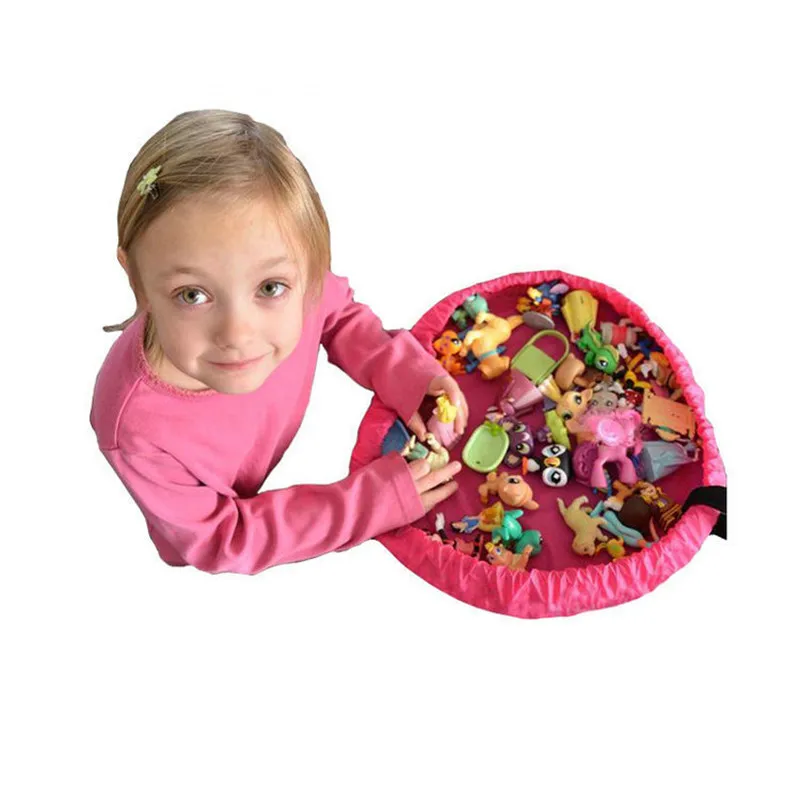 Diameter 45cm Baby Toy Storage Bag Rug Children Play Mat Practical