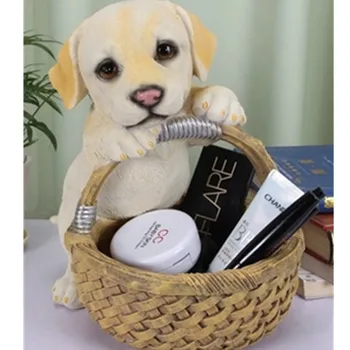 

Simulation Labrador Pug Shiba Inu Welsh Corgi Creative Cute Home Decor Storage Box Resin Action Figure Toy 11'' P938