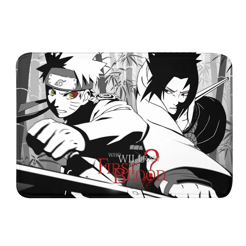 Door Mat Anime Naruto 3D Printing Bath Comfortable Soft Anti-Slip Washable Kitchen Bedroom Hallway Floor Doormats Rug Carpet | Дом и сад
