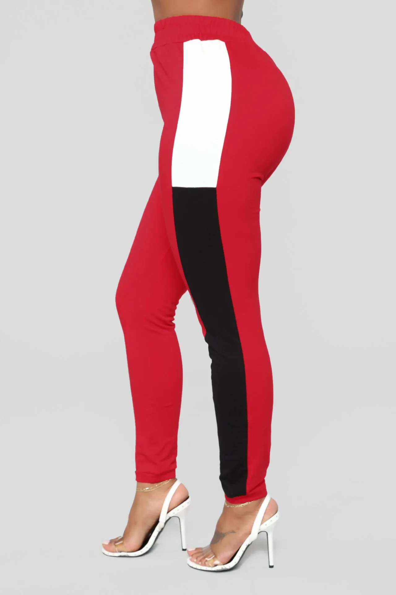 Женский комплект из 2 предметов, осенне-зимний хлопковый свитер, топы+ штаны, женская спортивная одежда, лоскутные толстовки, пуловеры, костюм, теплый спортивный костюм - Цвет: pants