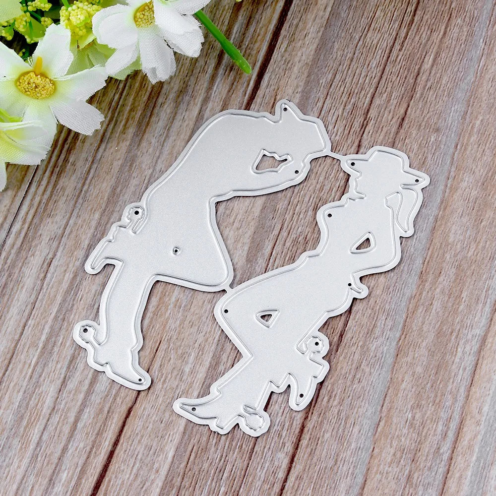 

Dancing Couple Lover Frame Embossing Knife Mold Metal Cutting Dies for DIY Scrapbooking Invitation/Album Card Embossing Die