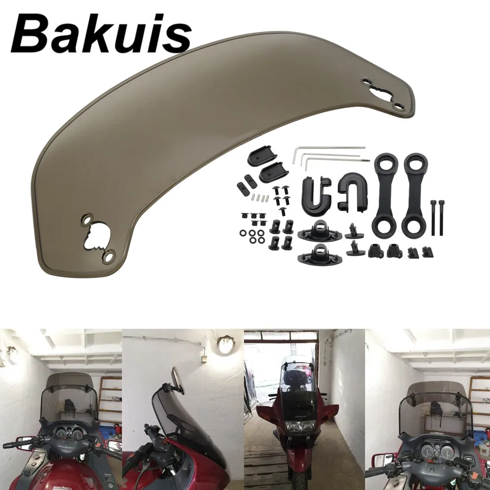 Motorcycle Windshield Airflow Adjustable Windscreen Extension Wind Deflector Unversal Decals For BMW KTM Honda yamaha