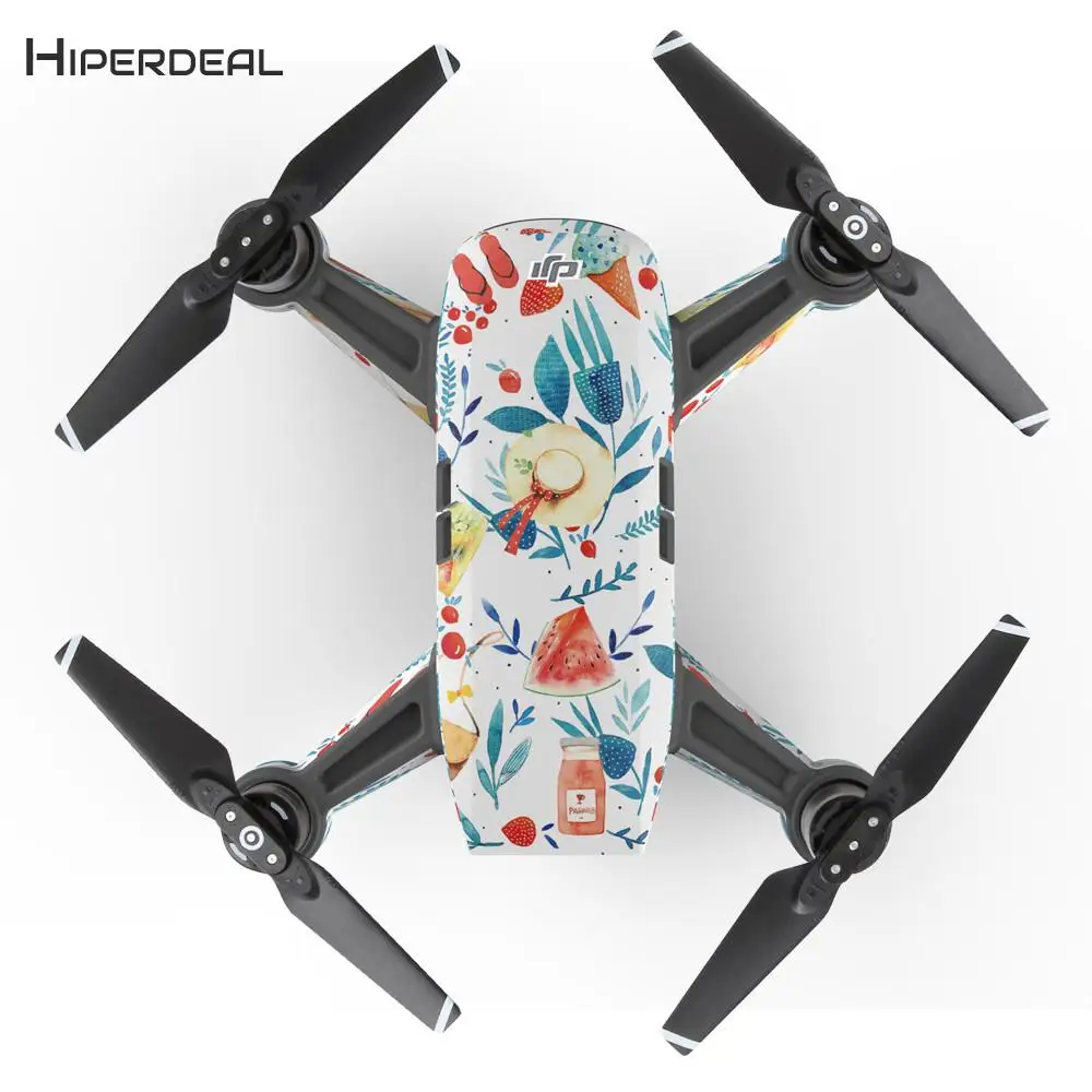 

Colorful Summer Fruit Priting Waterproof Decal Skins Wrap Sticker Body Protector For DJI Spark Mini Drone Camera Decroate QIY10