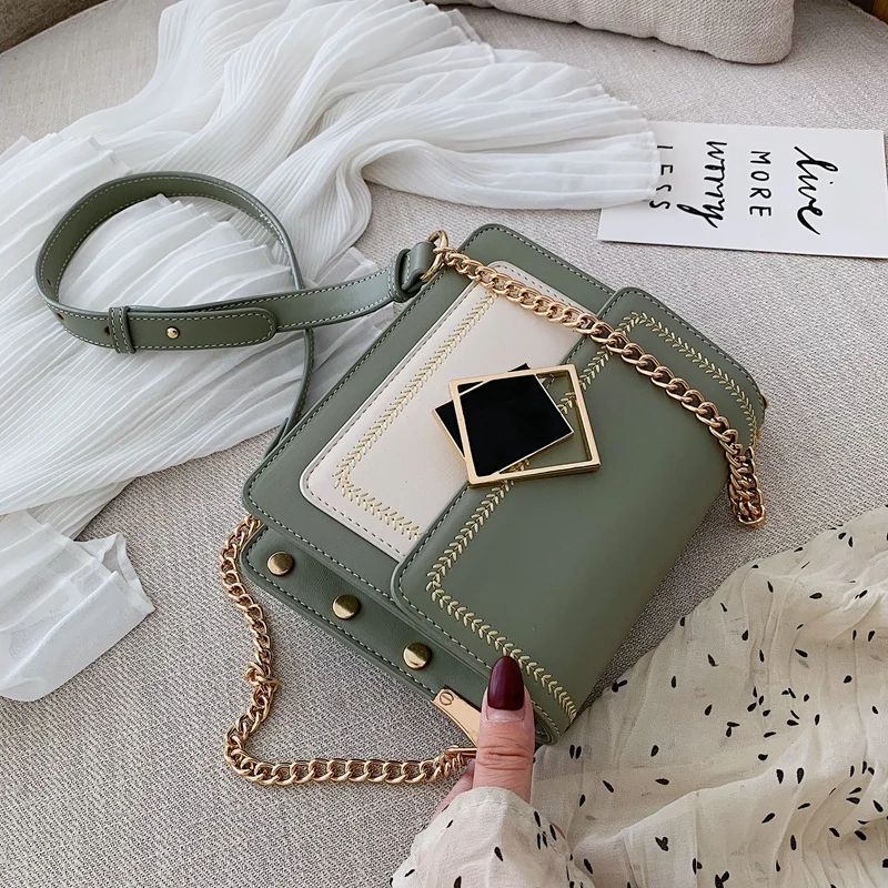 

Luxury Fashion Women Bag PU Leather Messenger Bag Designer High Quality Chain Shoulder Crossbody Bag Ladies Handbag Bolso Mujer