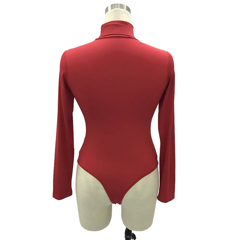 Turtle Neck Bodycon Bodysuit for Women