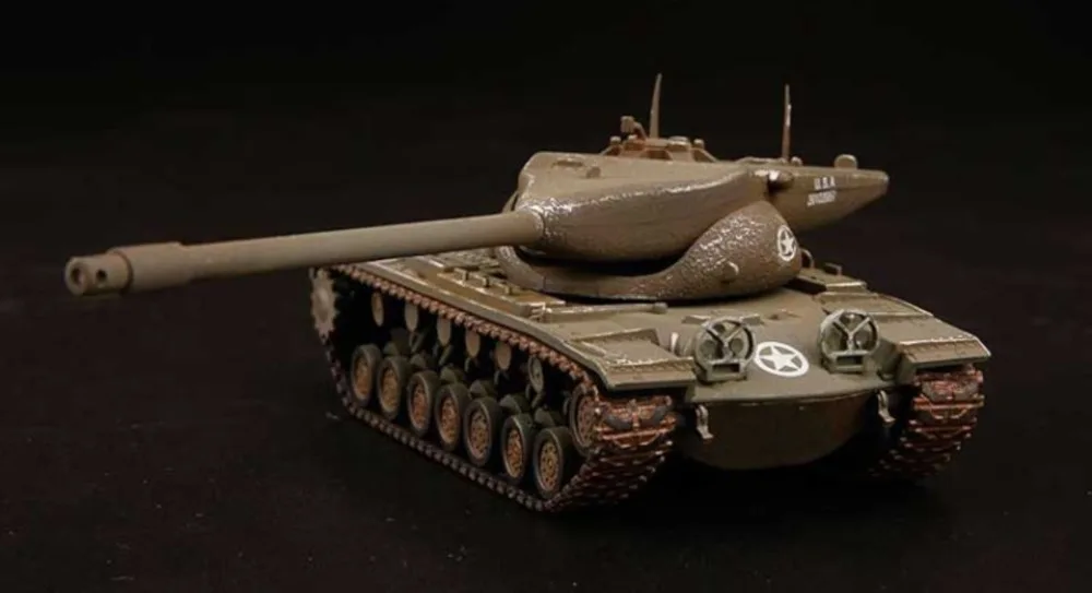 1/72 литья под давлением T57 США тяжелый танк собран Готовая модель по Железный