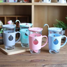 Новые милые чайные чашки с мультяшным рисунком, чайные чашки с крышкой, ложка в форме лебедей, крышка чашки для молока кофе, Tazas Desayuno Copos Xicara Creativas, гладильная ручка